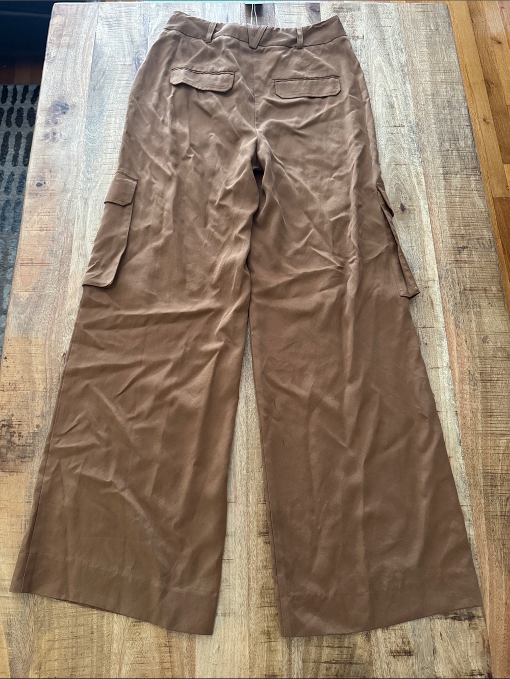 Veronica Beard Saul Pant Wide Leg Cargo khaki Pants in Whiskey brown tan NEW NWT - Picture 13 of 13